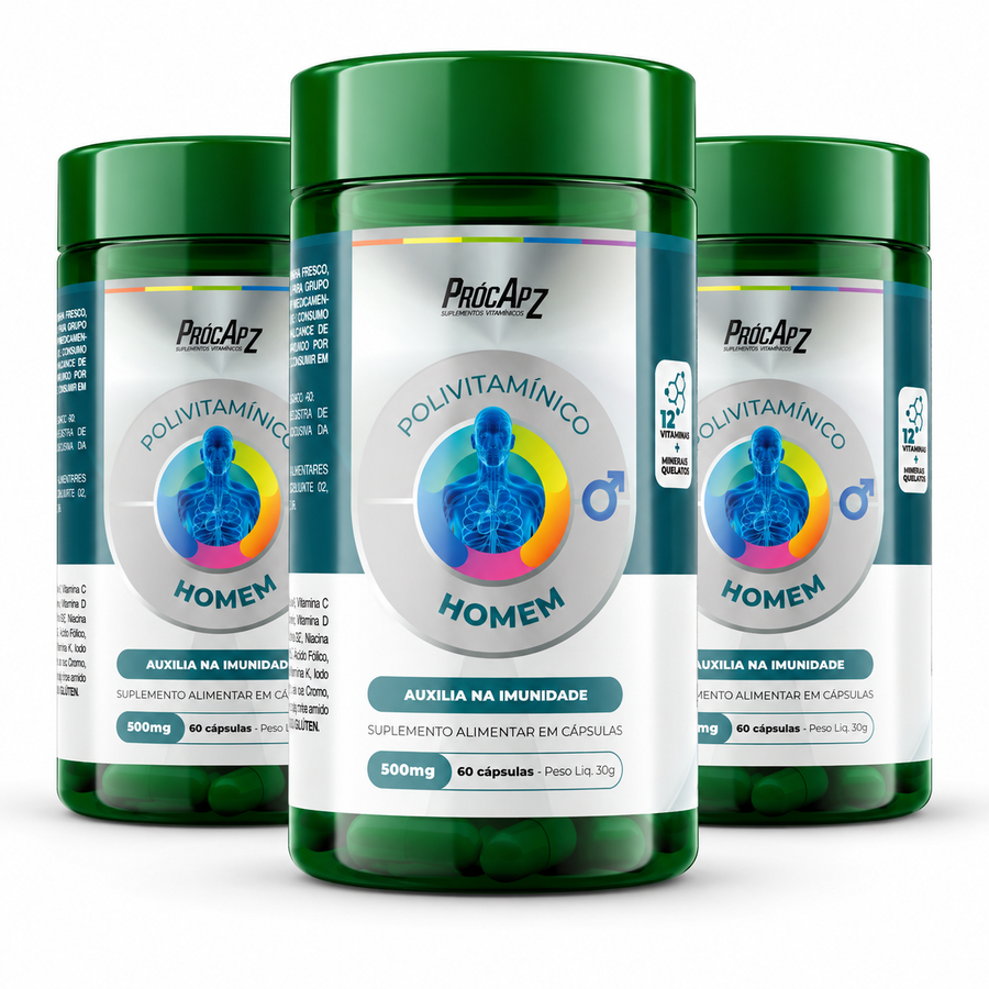 Kit 3 - Polivitamínico A-Z - Homem