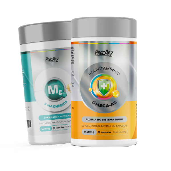 Combo - Polivitamínico A-Z Ômega + 5 Magnésios