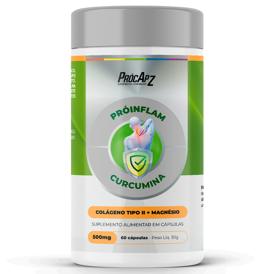 Pró Inflam l Com Curcumina, Colágeno Tipo ll e Magnésio